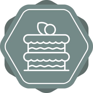 kek web simgesi, basit vektör illüstrasyonu