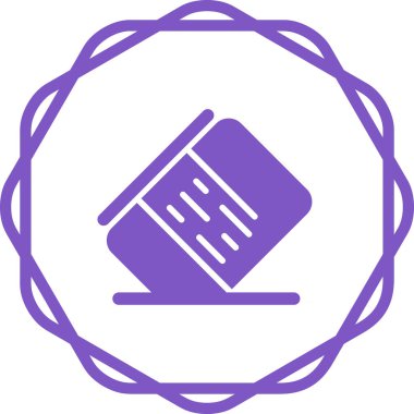 Silgi web simgesinin vektör illüstrasyonu 