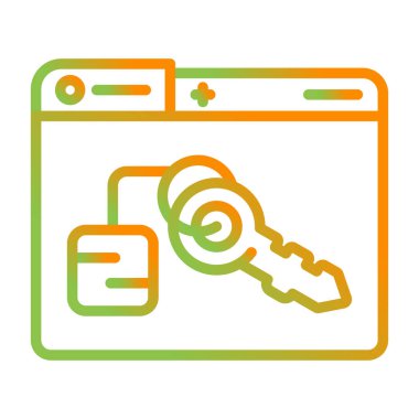 anahtar simgesi, vektör illüstrasyonu basit tasarım