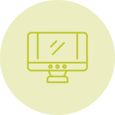 Lcd ekran simgesi, vektör illüstrasyonu basit tasarım