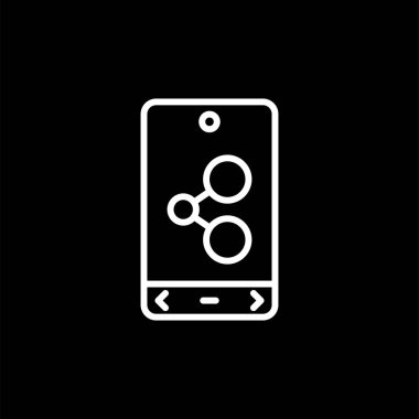 Paylaşmak. Web simgesi basit illüstrasyon