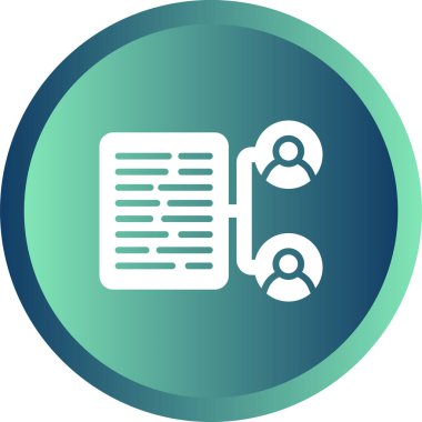 Belge İşbirliği simgesi, vektör illüstrasyonu basit tasarım