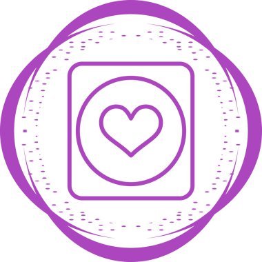 Kalp. Web simgesi basit illüstrasyon 