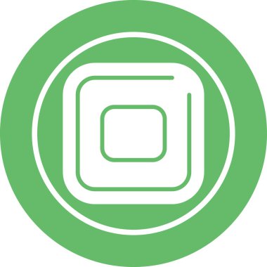 Kare Simgesini Durdur, vektör illüstrasyonu 