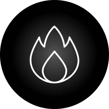 Alevler. Web simgesi basit illüstrasyon 