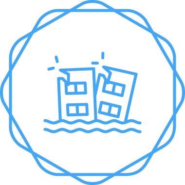 Flood simgesinin vektör illüstrasyonu