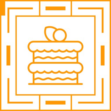 kek web simgesi, basit vektör illüstrasyonu