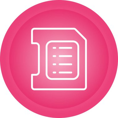 Sd Card web simgesi, basit vektör illüstrasyonu