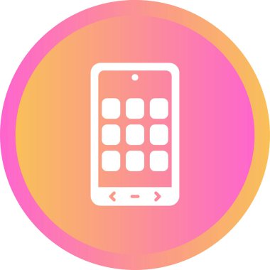 cep telefonu simgesi, vektör illüstrasyonu basit tasarım