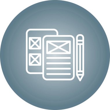 Düşük Sadakat Prototip Vektör Satır Simgesi Tasarımı
