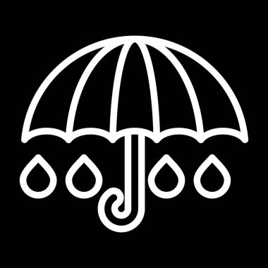 şemsiye ağ simgesi, vektör illüstrasyonu