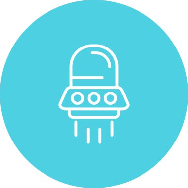 UFO web simgesinin vektör illüstrasyonu 