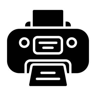 Yazıcı simgesinin vektör illüstrasyonu 