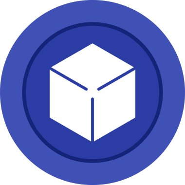 küp web simgesi vektör illüstrasyonu