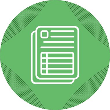 Hesap tablosu simgesi, basit vektör illüstrasyonu