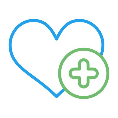 çapraz simge vektör illüstrasyonlu kalp 