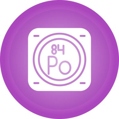 Kimyasal Element Web simgesi vektör çizimi