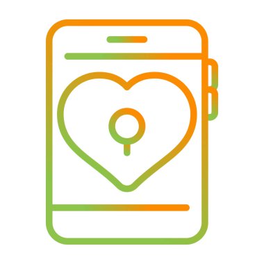 akıllı telefon simgesi, vektör illüstrasyonu basit tasarım