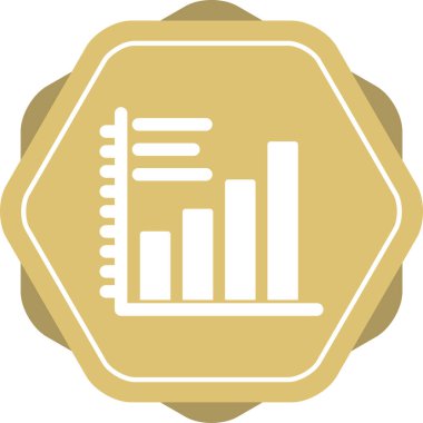 Çubuk Grafik simgesi, vektör illüstrasyonu basit tasarım