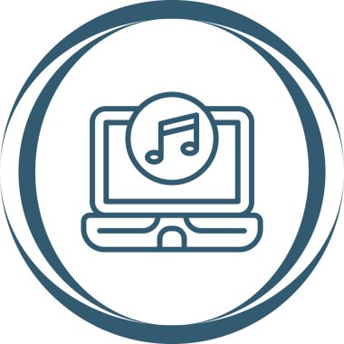 dizüstü bilgisayar simgesi, vektör illüstrasyonu basit tasarım