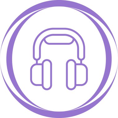 kulaklıklar web simgesi, vektör illüstrasyonu