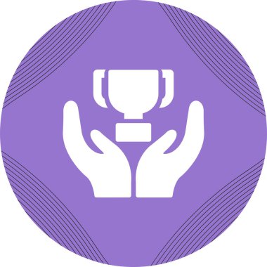 Kupa. Web simgesi basit illüstrasyon