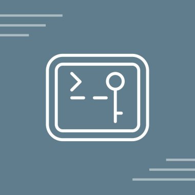 SSH Erişim simgesi, vektör illüstrasyonu basit tasarım