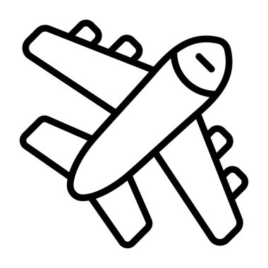 Düzlem web simgesi, basit vektör illüstrasyonu