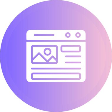 Web tasarım simgesi, web geliştirme konsepti, vektör illüstrasyonu 