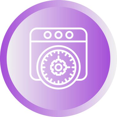 Web Tarayıcı Web simgesi, basit illüstrasyon 