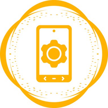 Simge, web düğmesi, basit vektör illüstrasyonu ayarlanıyor