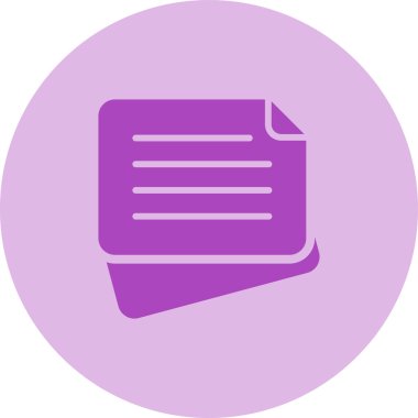 Yapışkan Not simgesi, vektör illüstrasyonu basit tasarım