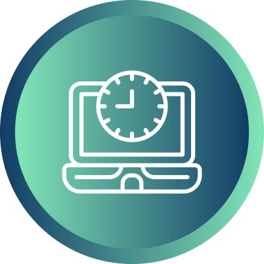 dizüstü bilgisayar web simgesi, basit illüstrasyon