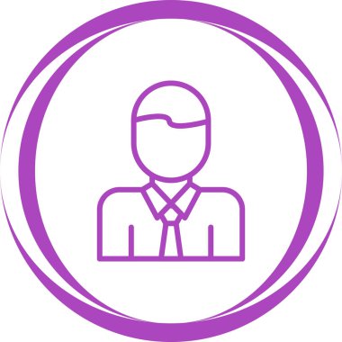 Muhasebeci avatar simgesinin vektör çizimi