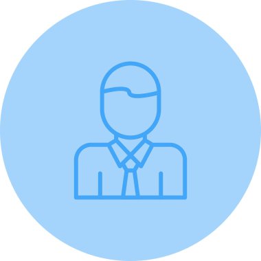 Muhasebeci avatar simgesinin vektör çizimi