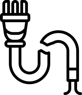 Kırık Kablo simgesi vektör illüstrasyonu 