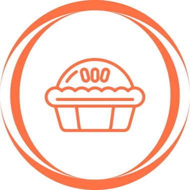 turta simgesi, vektör illüstrasyonu basit tasarım