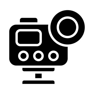 GoPro kamera. Web simgesi basit illüstrasyon
