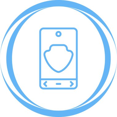 Vektör illüstrasyon telefon koruma simgesi