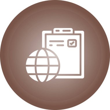 Eşsiz küresel haber simgesi vektör simgesi