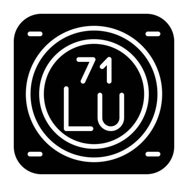 Kimyasal Element Web simgesi vektör çizimi