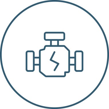 araba motoru simgesi vektör illüstrasyonu   