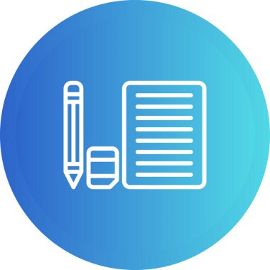 Kağıt ve kalem ağı vektör illüstrasyonlu silgi