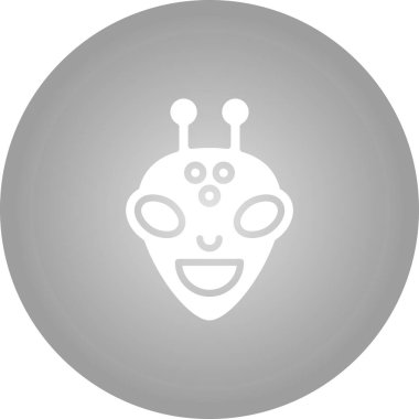 Uzaylı web simgesi, basit vektör illüstrasyonu 