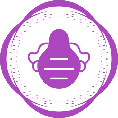 Toz maskesi simgesinin web illüstrasyonu