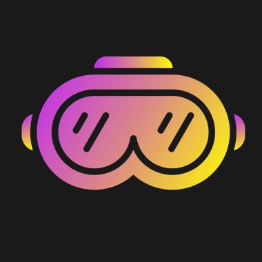 Sanal gerçeklik. Web simgesi basit illüstrasyon