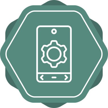 Simge, web düğmesi, basit vektör illüstrasyonu ayarlanıyor