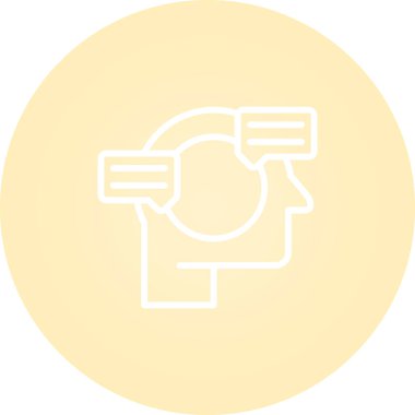 Doğal Dil İşlem Web simgesi vektör illüstrasyonu