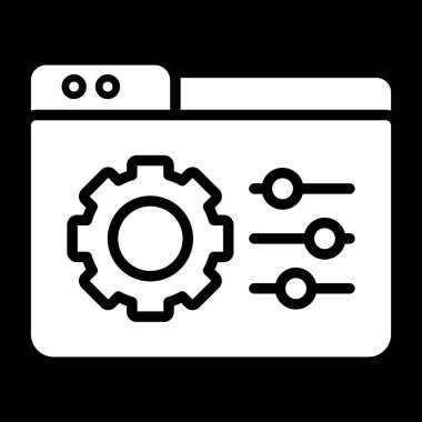 Uygulama Denetim Paneli simgesi, vektör illüstrasyonu basit tasarım