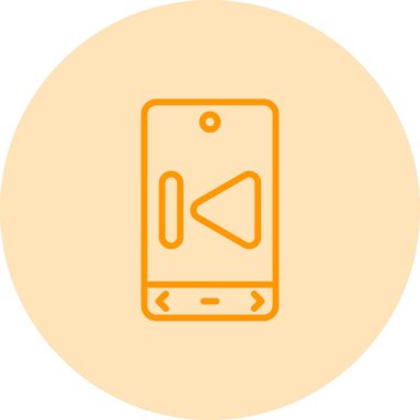 akıllı telefon oynatıcı simgesi, vektör illüstrasyonu basit tasarım